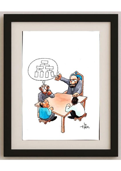 Erico Junqueira Ayres 29X21CM Orijinal Karikatür Tablo