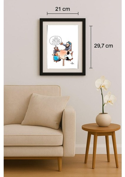 Erico Junqueira Ayres 29X21CM Orijinal Karikatür Tablo fiyatları