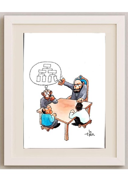 Erico Junqueira Ayres 29X21CM Orijinal Karikatür Tablo fırsatları