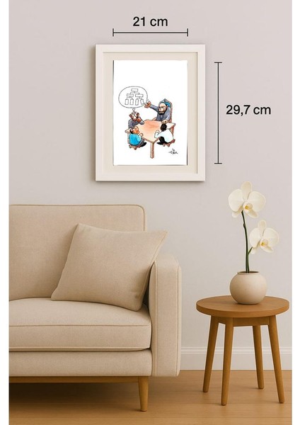 Erico Junqueira Ayres 29X21CM Orijinal Karikatür Tablo indirimleri