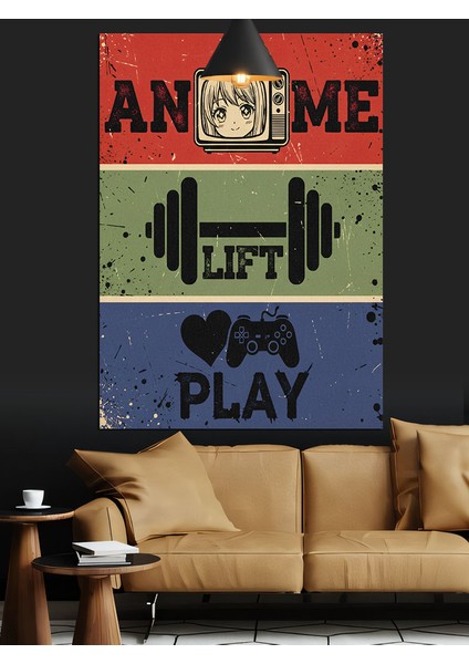 Spor Motivasyonel Poster Metin Dekoratif Kanvas - Mdf Ahşap Tablo fırsatları