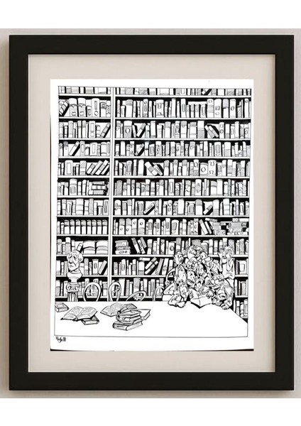 Daniel Rosell Montalban 43X30CM Orijinal Karikatür Tablo