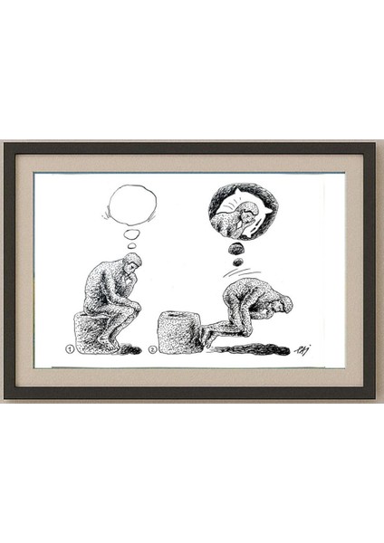 Julian Pena Pai 29X21CM Orijinal Karikatür Tablo