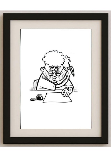 Francisco Juska Filho 29X21CM Orijinal Karikatür Tablo