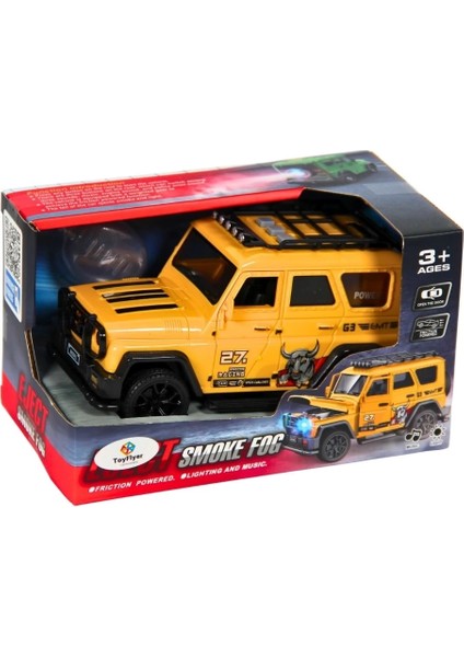 Işıklı Sesli Duman Çıkaran Sürtmeli Spor Jeep LDP-3A