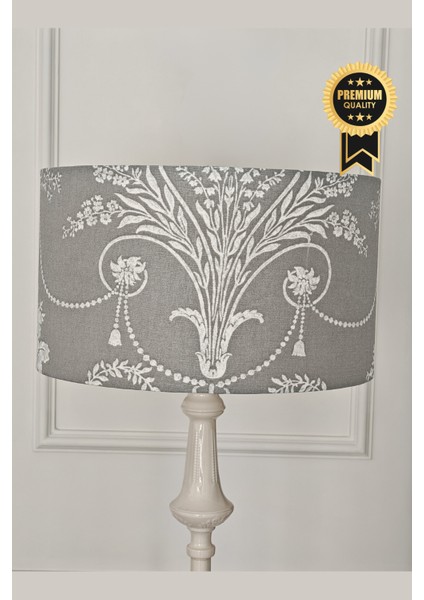 Gri Ashley Desen Bej Metal Ayak Lambader modelleri