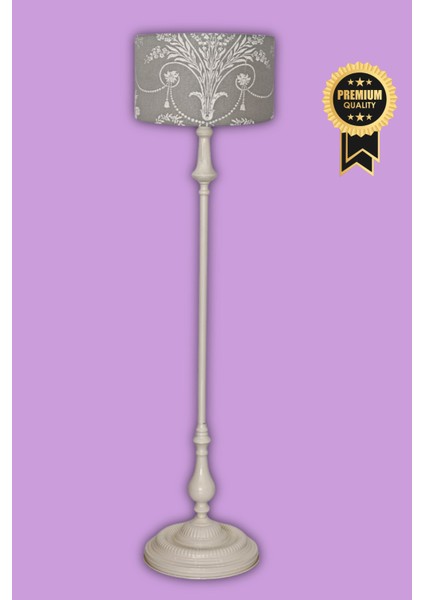 Gri Ashley Desen Bej Metal Ayak Lambader indirimleri