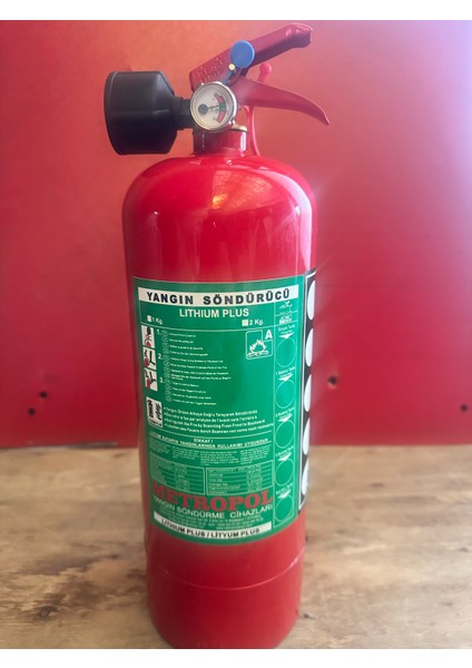 Metropol Yangın Lityum Plas 2 kg Eletirik Li Araç Söndürücü Cihazı