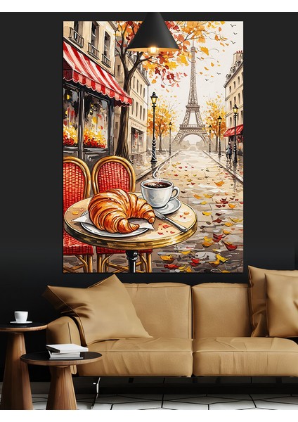 Paris Sokakları Sonbahar Manzarası Dekoratif Kanvas - Mdf Ahşap Tablo modelleri