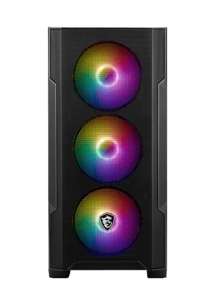 Msı Mag Forge M100A Akrilik Yan Panel 3X120MM 1X120MM Argb Fan Psu Yok Matx Gamıng Kasa