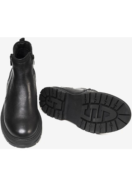 Erkek Siyah Hakiki Deri Casual Bot 3K1KB75169