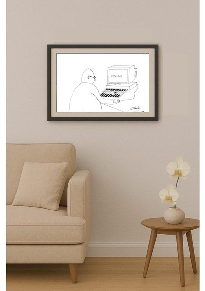 Zhang Jun 35X25CM Orijinal Karikatür Tablo fiyatları