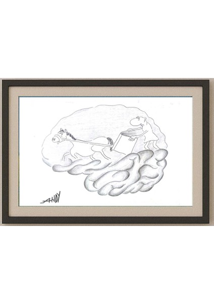 Andy Chaushu 29X21CM Orijinal Karikatür Tablo