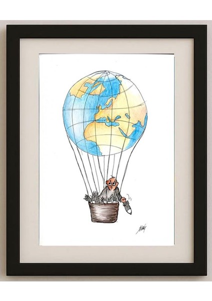 Petar Strinic 29X21CM Orijinal Karikatür Tablo