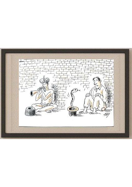 Julian Pena Pai 29X21CM Orijinal Karikatür Tablo