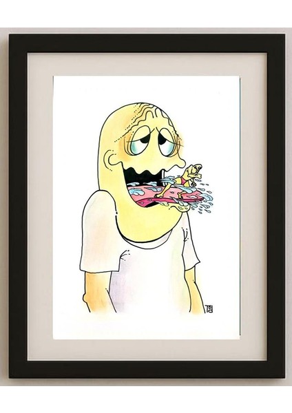 Tomislav Dusanic 29X21CM Orijinal Karikatür Tablo