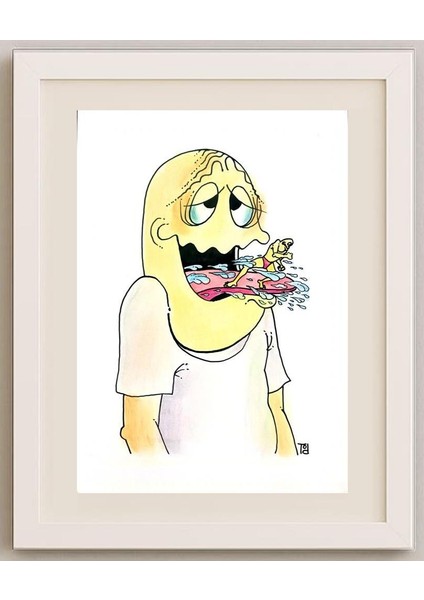 Tomislav Dusanic 29X21CM Orijinal Karikatür Tablo fırsatları