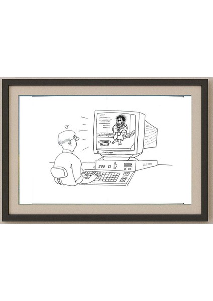 Feng Hui Cang 25X18CM Orijinal Karikatür Tablo