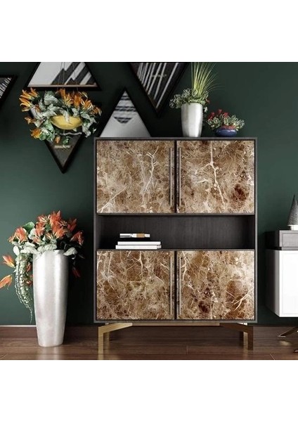 Mermer Desenli Masa Tezgah Mutfak Su Geçirmez Yapışkanlı Folyo Sticker Kahverengi 5x0,6m fırsatları