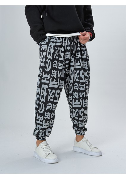 Grafiti Harf Desenli Erkek Pileli Yarım Şalvar COC2524 fiyatları