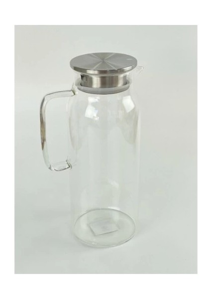 1500 ml Borosilikat Cam Su Sürahisi - Metal Kapaklı ve Isıya Dayanıklı fiyatları