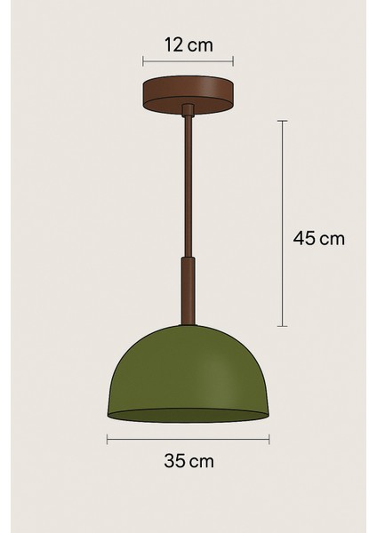 🌿 Nuda Light Verde Dome Sarkıt Lamba fırsatları