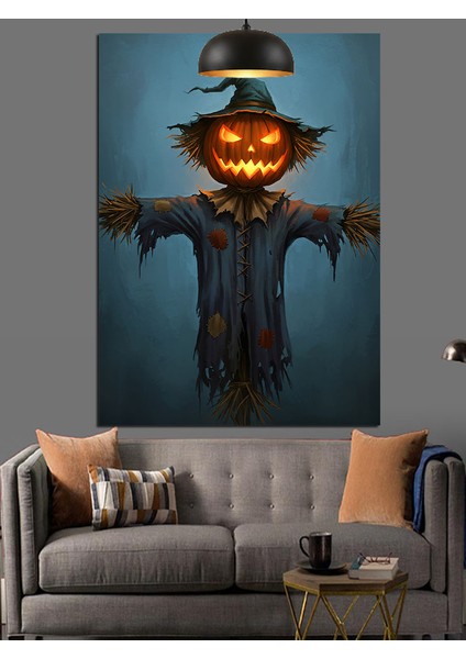 Cadılar Bayramı Korkuluk Figür Dekoratif Kanvas - Mdf Ahşap Tablo fiyatları