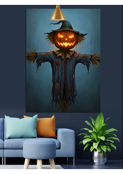 Cadılar Bayramı Korkuluk Figür Dekoratif Kanvas - Mdf Ahşap Tablo modelleri