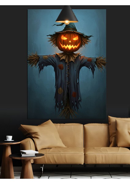 Cadılar Bayramı Korkuluk Figür Dekoratif Kanvas - Mdf Ahşap Tablo fırsatları