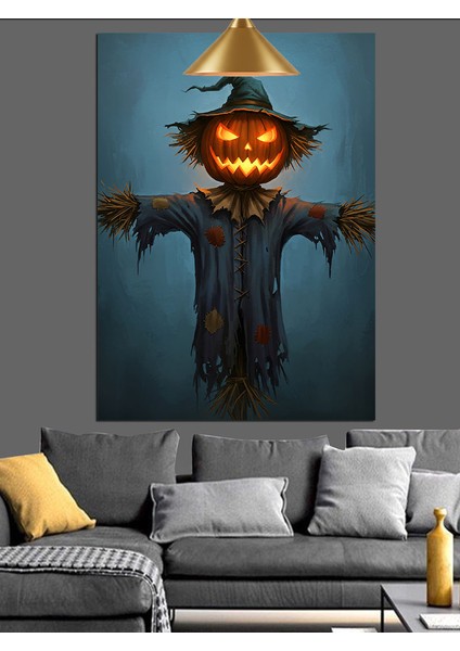 Cadılar Bayramı Korkuluk Figür Dekoratif Kanvas - Mdf Ahşap Tablo indirimleri