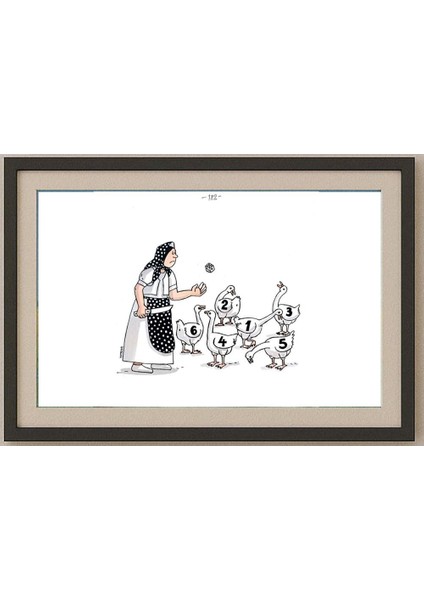 Lubomir Kotrha 21X21CM Orijinal Karikatür Tablo