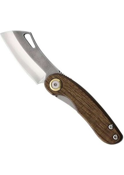Ceviz Ağacı Saplı Kilit Mekanizmalı Isme Özel Yazılı Dövme Çelikten Avcı ve Kamp Bıçağı - F104