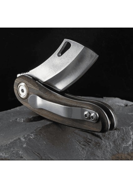 Ceviz Ağacı Saplı Kilit Mekanizmalı Isme Özel Yazılı Dövme Çelikten Avcı ve Kamp Bıçağı - F104 modelleri