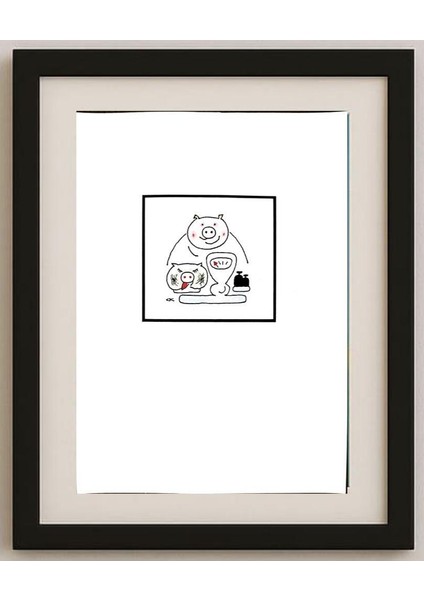 Sergei Koupriy 29X21CM Orijinal Karikatür Tablo