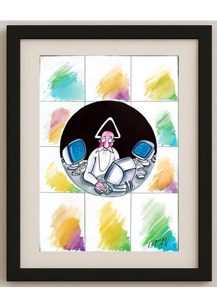 Cristian Topan 29X21CM Orijinal Karikatür Tablo