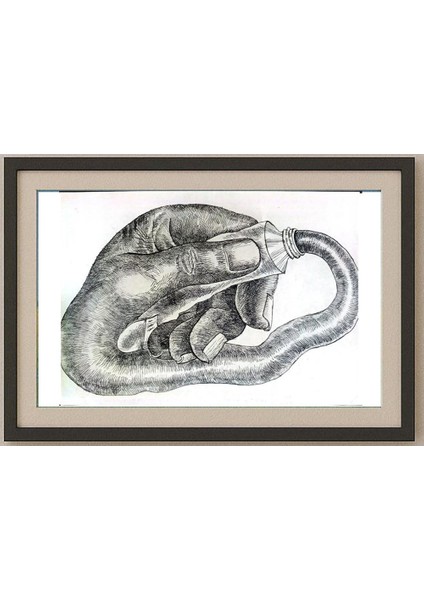 Ali Divandari 29X21CM Orijinal Karikatür Tablo