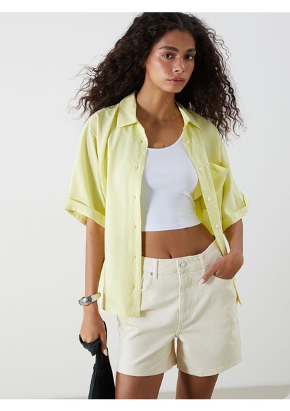 Yeni Sezon Modal Karışımlı Oversize Kadın Gömlek