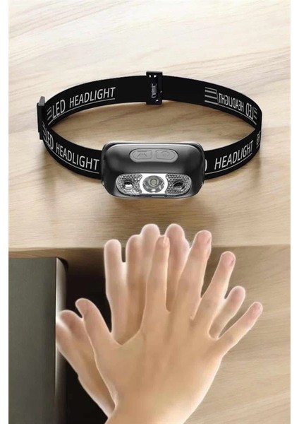 Kafa Lambası Kamp Lambası LED Işık Şarjlı Ayarlanabilir
