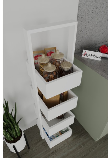 Multi 4 Katlı Mutfak Sepeti, Çok Amaçlı Mutfak Rafı, 4 Raflı, 120 cm modelleri