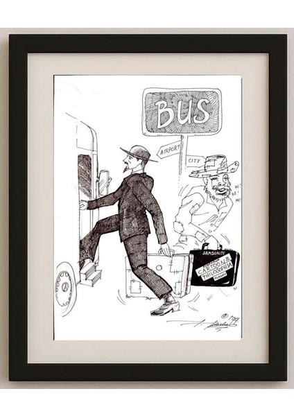 Julije Jelaska 29X21CM Orijinal Karikatür Tablo