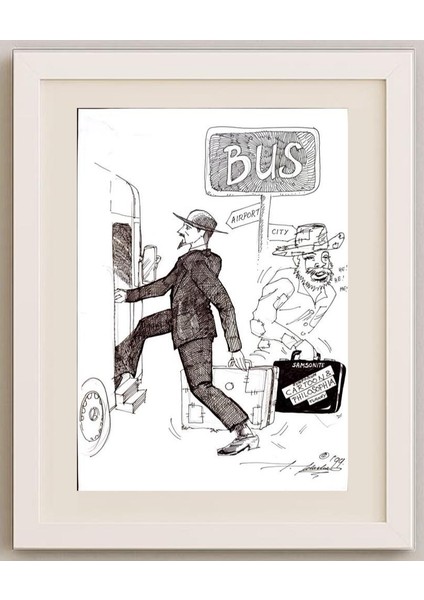 Julije Jelaska 29X21CM Orijinal Karikatür Tablo fırsatları