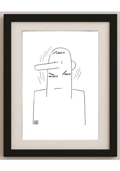 Peter Luko 29X21CM Orijinal Karikatür Tablo