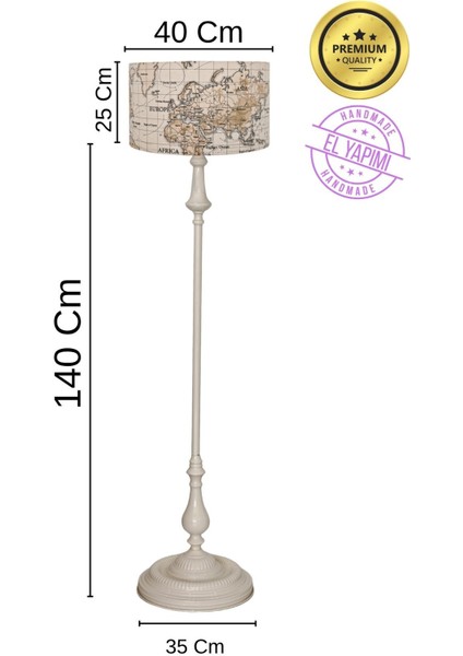 Dünya Desen Bej Metal Lambader fiyatları