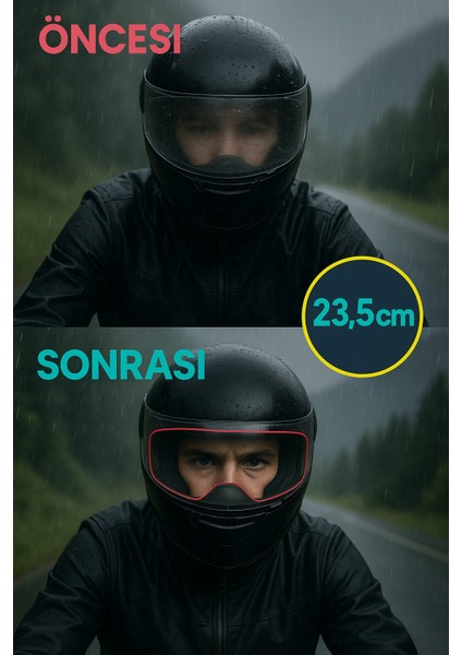 Motosiklet Kaskı Buğu Önleyici Film Su Geçirmez Dayanıklı Çizilmez Lens Şeffaf Koruma - 23.5 cm fırsatları