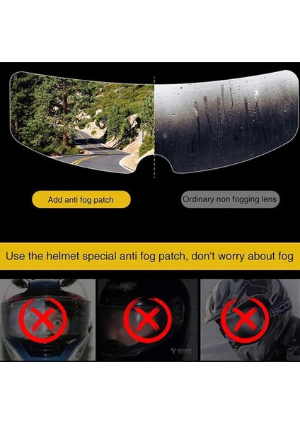 Motosiklet Kaskı Buğu Önleyici Film Su Geçirmez Dayanıklı Çizilmez Lens Şeffaf Koruma - 23.5 cm indirimleri