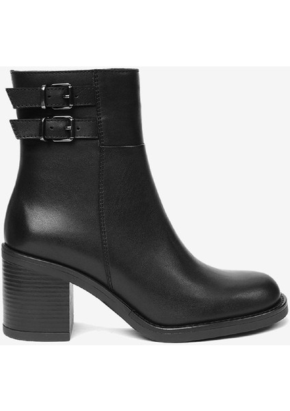 Kadın Siyah Hakiki Deri Topuklu Bot 4K2TB59154 fırsatları