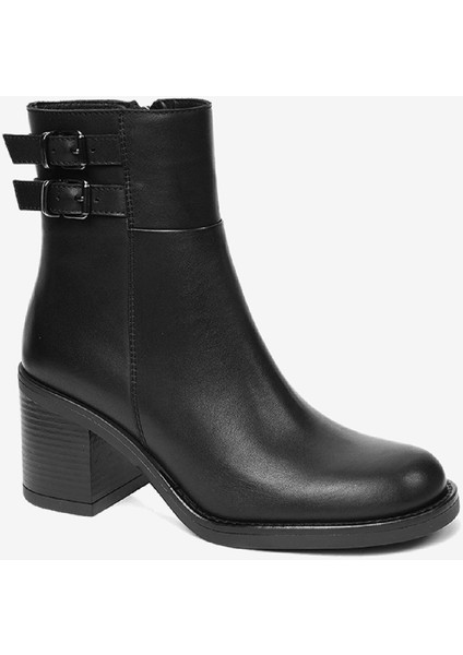 Kadın Siyah Hakiki Deri Topuklu Bot 4K2TB59154 indirimleri