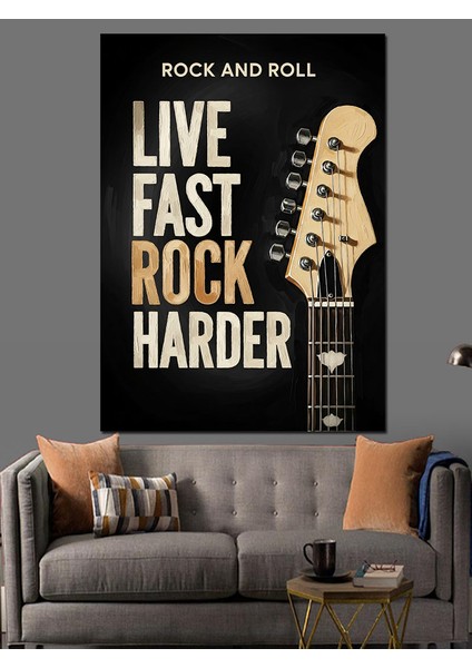 Rock And Roll Yaşa Sert Dekoratif Kanvas - Mdf Ahşap Tablo indirimleri
