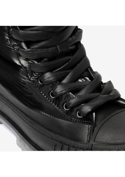Kadın Siyah Hakiki Deri Sneaker Bot 3K2SB33010