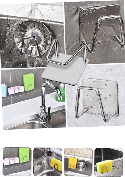 Paslanmaz Çelik Mutfak Lavabo Drenaj Rafı Sudayanıklı Sünger Sabun Için Kendinden Yapışkanlı